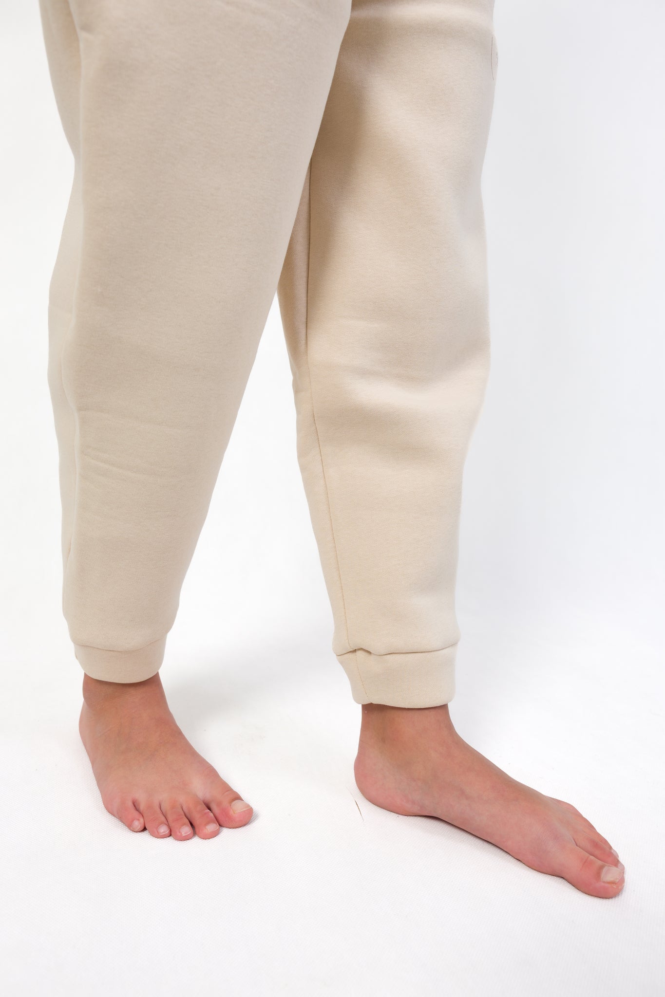 MINI SIGNATURE Beige – dievčenské oversize tepláky