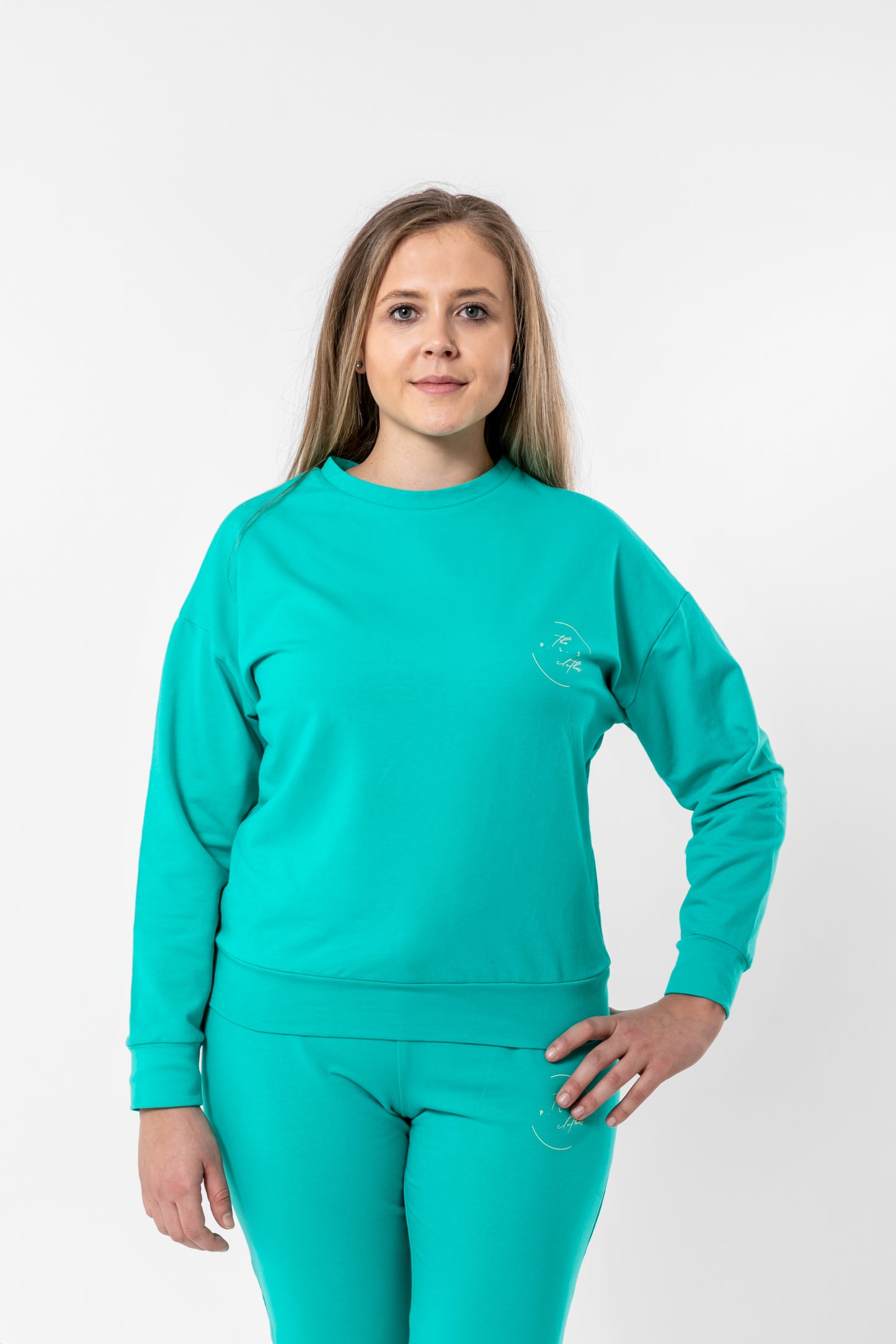 Mikina klasik žena - tyrkysová