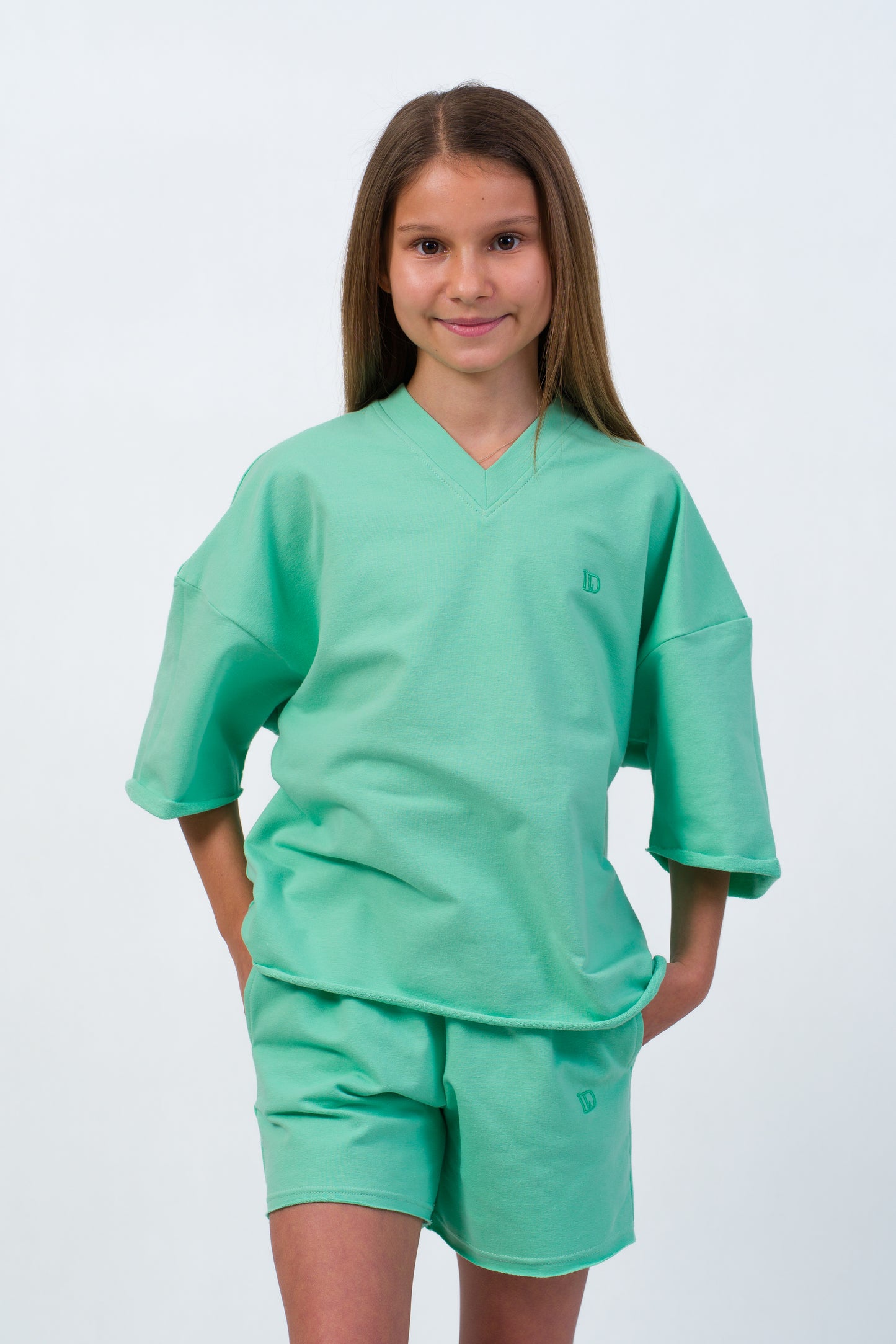 SOFT BASIC Mint – dievčenské oversize tričko