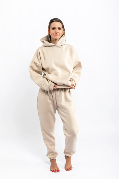 Mikina OVERSIZE - béžová