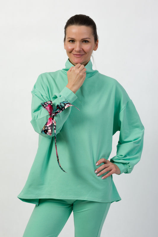 RIBBON STYLE Mint – dámska mikina