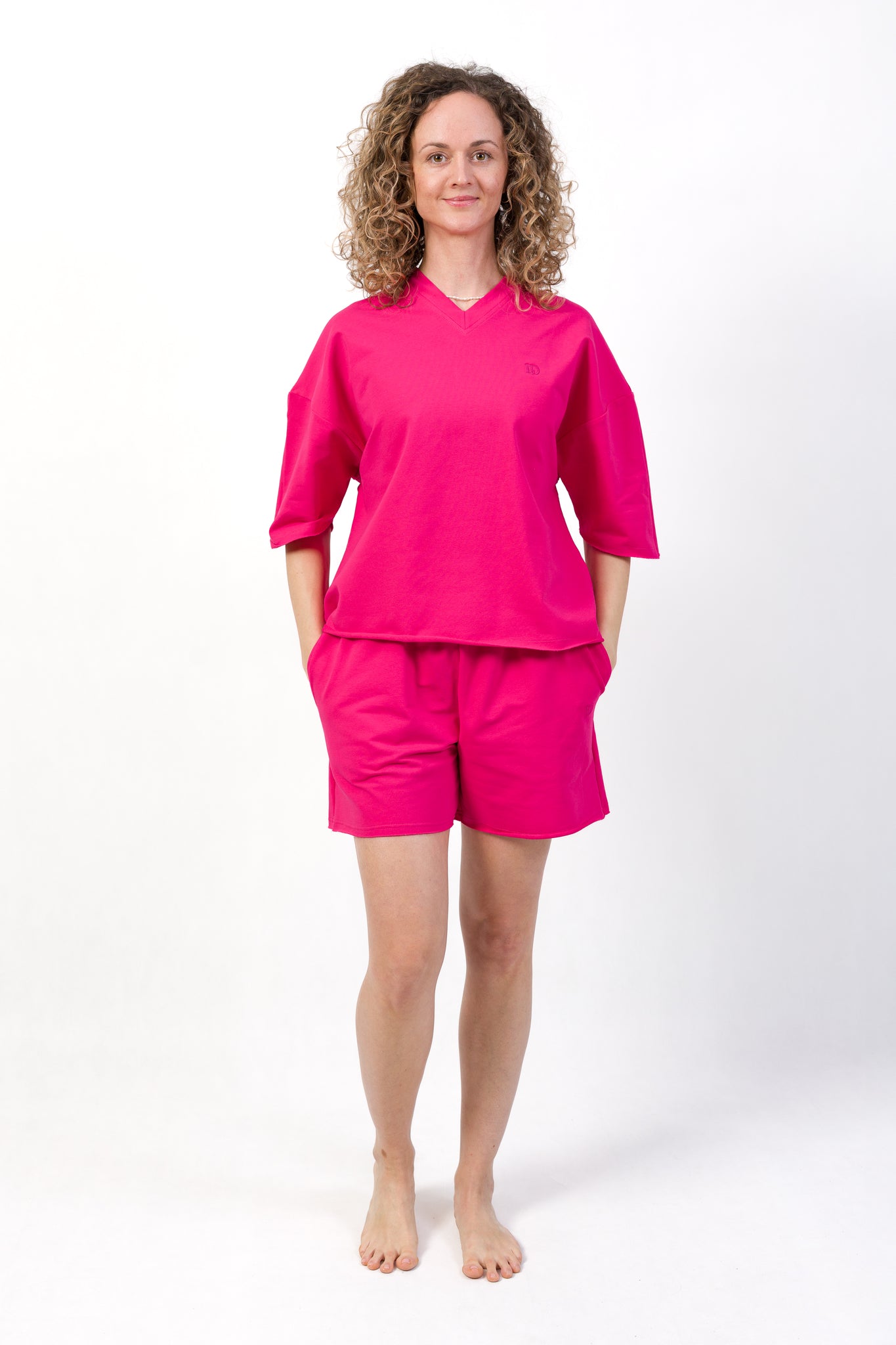 Oversize Vibe – dámske cyklámenové tričko